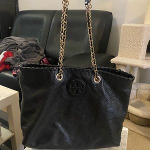 Tory Burch Black Leather Tote